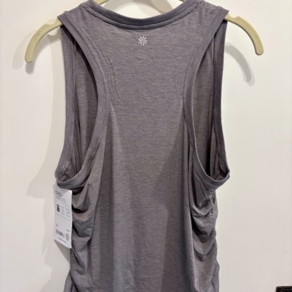 Athleta With Ease Cinch Tank Flagstone Grey Heather-size L - Picture 3 of 4